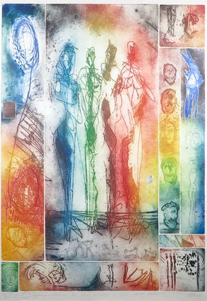 Ad Arma - Ets, The girls surround you with tender attention - Ingelijst (Zeer Groot) kopen? Bied vanaf 70!