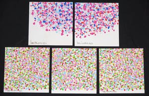 Har Sanders - Zeefdruk, Lot van 5 confetti zeefdrukken kopen? Bied vanaf 1!