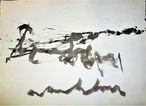 Anton Heyboer - Abstracte compositie . verkocht voor € 150!