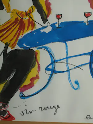 Anton Heyboer - Ingelijst & groot , Pastel & acryl, Can Can danseressen in Parijs kopen? Bied vanaf 300!