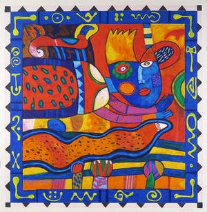 Clemens Briels - Zeefdruk, When there is life there must be water (...) - Ingelijst (Zeer Groot) kopen? Bied vanaf 1!