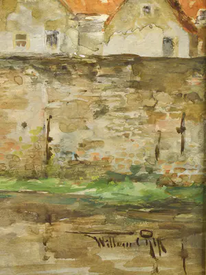 Willem Rip - Molens aan de oude Maas - Ingelijst kopen? Bied vanaf 1600!