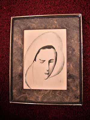 Marie Laurencin - Originele ca. 1930 , potloodgesigneerde Lithografie - Zelportret - BIJZONDER!! verkocht voor € 758!