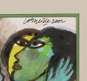 Corneille - Aquarel, Chinese inkt en gouache, Adam et Eve - Ingelijst + certificaat kopen? Bied vanaf 1800!