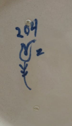 Niet of onleesbaar gesigneerd - Blauw witte art deco platelen Hengselkan kopen? Bied vanaf 1!