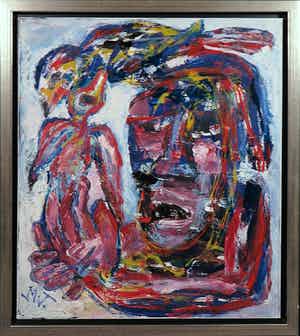 Martin van Wordragen - Olieverf op doek, Vogelaar - Ingelijst verkocht voor € 200!