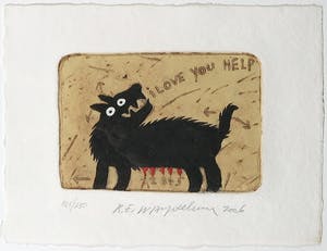 Raymond Waydelich - Ets en aquatint, I love you - Ingelijst kopen? Bied vanaf 40!