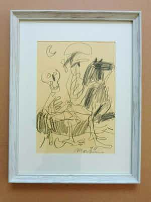 Anton Martineau - FIGURATIE / ORIGINEEL WERK / 43x33cm / KADER / SIG verkocht voor € 45!