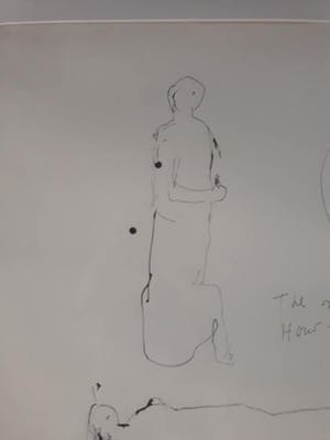 Anton Heyboer - Figuren en tekst. Groot! (115 x 90) kopen? Bied vanaf 199!