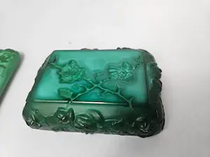 Curt Schlevogt - Ingrid Heinrich Hoffmann Malachiet glazen doos met deksel kopen? Bied vanaf 50!