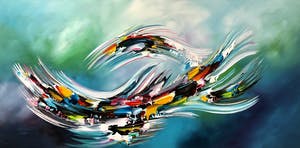 Gena - Abstract Blue kopen? Bied vanaf 300!