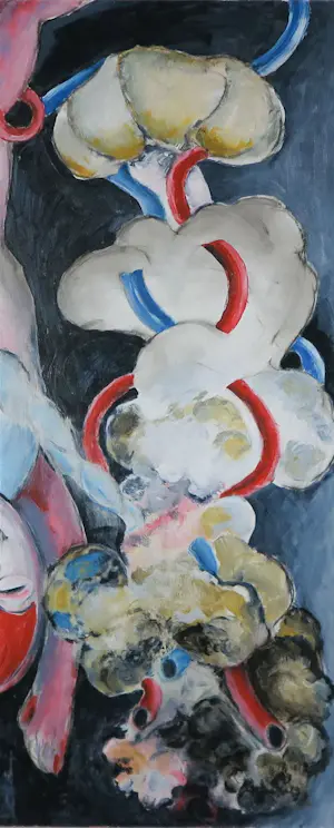 Sophie Mellema - Acryl op paneel, Leven en dood tweeluik - Ingelijst (Zeer groot) kopen? Bied vanaf 100!