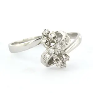 14k witgouden ring bezet met briljant geslepen diamant tot. 0,25ct kopen? Bied vanaf 325!