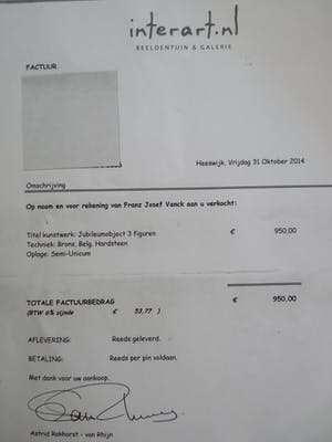 Franz Josef Vanck - Jubileumobject (3 figuren) kopen? Bied vanaf 225!