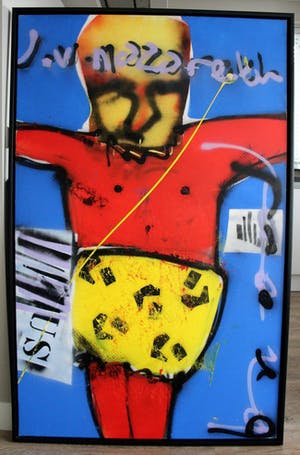 Herman Brood - Acryl op doek: J. van Nazareth (met certificaat broodnodig en taxatierapport HBM kopen? Bied vanaf 5950!