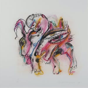 Henk Vierveijzer - Ingekleurde zeefdruk, Zonder titel - Ingelijst kopen? Bied vanaf 1!