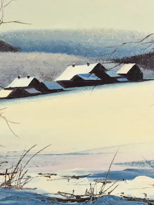 Albert Buikema - Winterse Alpenweide kopen? Bied vanaf 200!