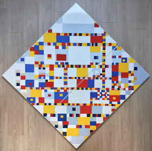 Piet Mondriaan - Victory Boogie Woogie, emaille op metaal (unica, zeer groot) kopen? Bied vanaf 1000!