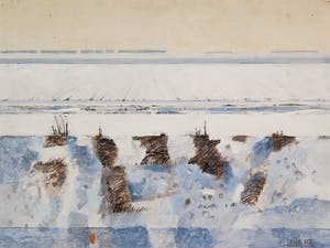 Nino Nien - Sneeuw III, 1976 - Alkyd- en acrylverf op hardboard - BKR Maastricht kopen? Bied vanaf 20!