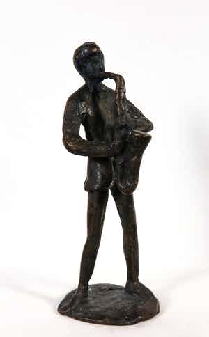 Margot Hudig-Heldring - Brons, Saxofonist verkocht voor € 1!