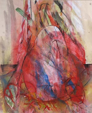 Ruud van der Beele - Gemengde techniek op papier, Zonder titel - Ingelijst kopen? Bied vanaf 1!