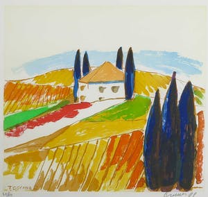 Jan Cremer - Aquatint, Toscana IV - Ingelijst kopen? Bied vanaf 250!
