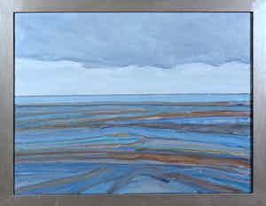 Paul Overhaus - Olieverf op doek, Meer - Ingelijst verkocht voor € 1!