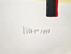 Hans Wap - Litho: 'Spinning tops' (1998). kopen? Bied vanaf 30!