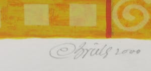 Clemens Briels - Zeefdruk, Gloria is always close to her mobile - Ingelijst kopen? Bied vanaf 50!