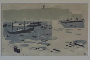 Buy Otto B. de Kat - Havenlandschap? Bid from 160!