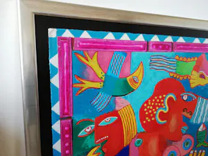 Clemens Briels - Fraaie HANDBEWERKTE zeefdruk ingelijst GROOT kopen? Bied vanaf 695!