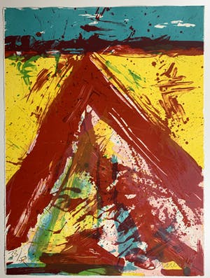 Jan Cremer - kleurenzeefdruk - 'Atilla's Bivak' - 1988 (Kleine oplage) kopen? Bied vanaf 200!