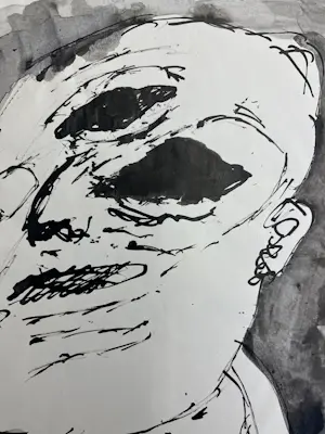 Lucebert - ' Blindeman' - mooie en originele inkttekening uit 1962 in goede staat kopen? Bied vanaf 400!