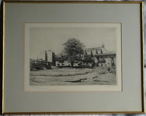Jacques Gorus - Ingelijste ets , "Turia, Valencia" - ca. 1965 kopen? Bied vanaf 1!