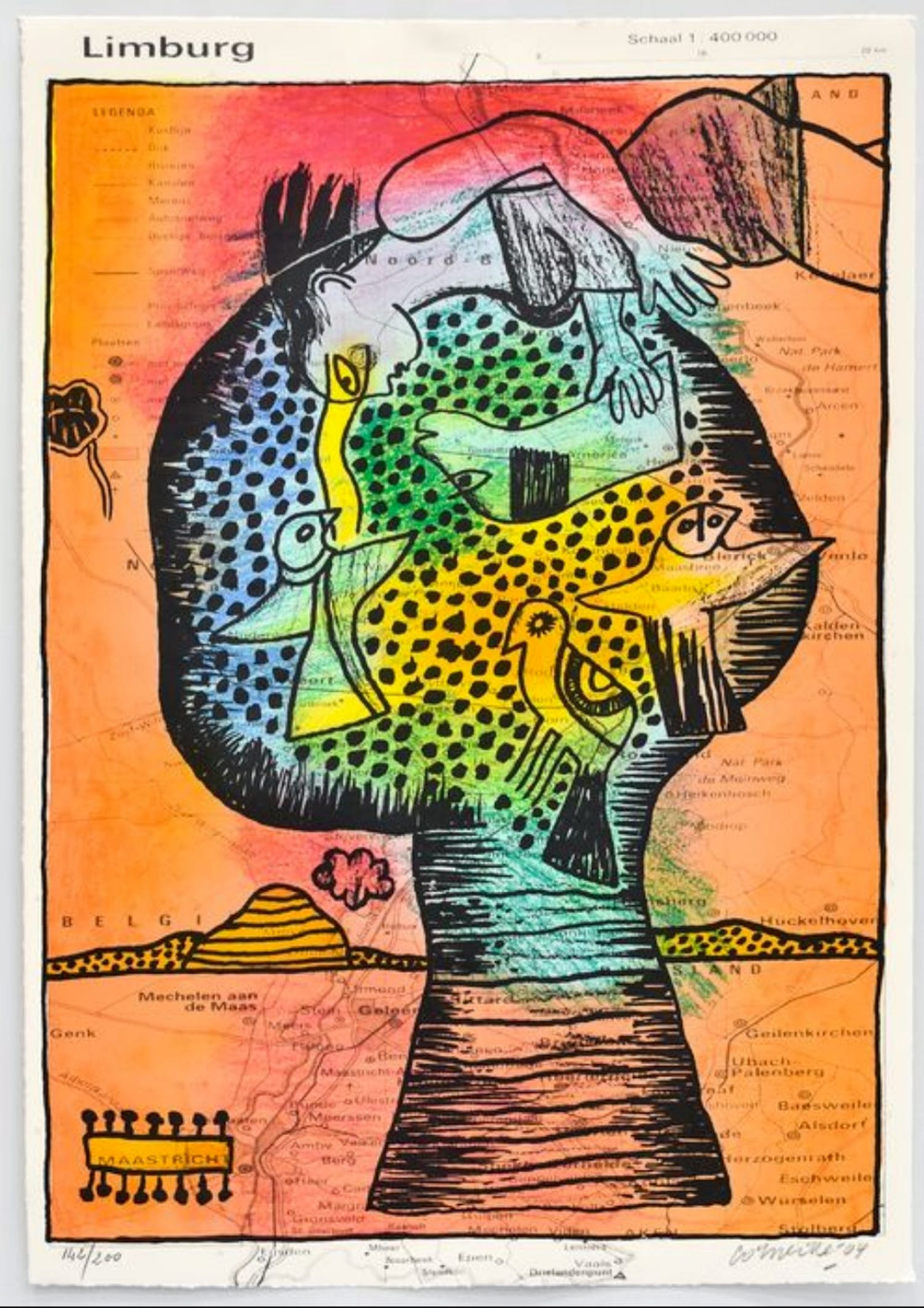 Corneille - Zeefdruk - Provincie Limburg - Handgesigneerd !!! verkocht voor € 225!