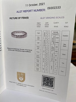 14 karaats witgouden alliance ring met diamanten ca. 2,00 crt kopen? Bied vanaf 1700!