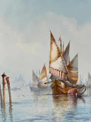 Frederick James Aldridge - The Venetian Lagoon kopen? Bied vanaf 50!