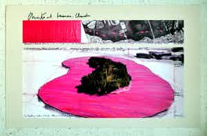 Christo - Surrounded Islands beperkte oplage offset op dik karton verkocht voor € 110!