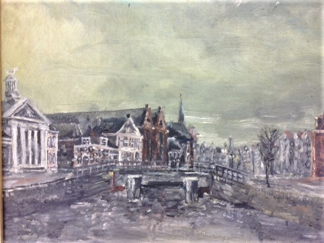 Niet of onleesbaar gesigneerd - Oud stadsgezicht kopen? Bied vanaf 1!