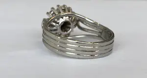 18 karaat Witgouden Ring met ca  0.91 crt aan diamanten kopen? Bied vanaf 900!