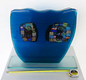 Bert Grotjohann - Glas, Kleurrijk abstract glazen object kopen? Bied vanaf 150!