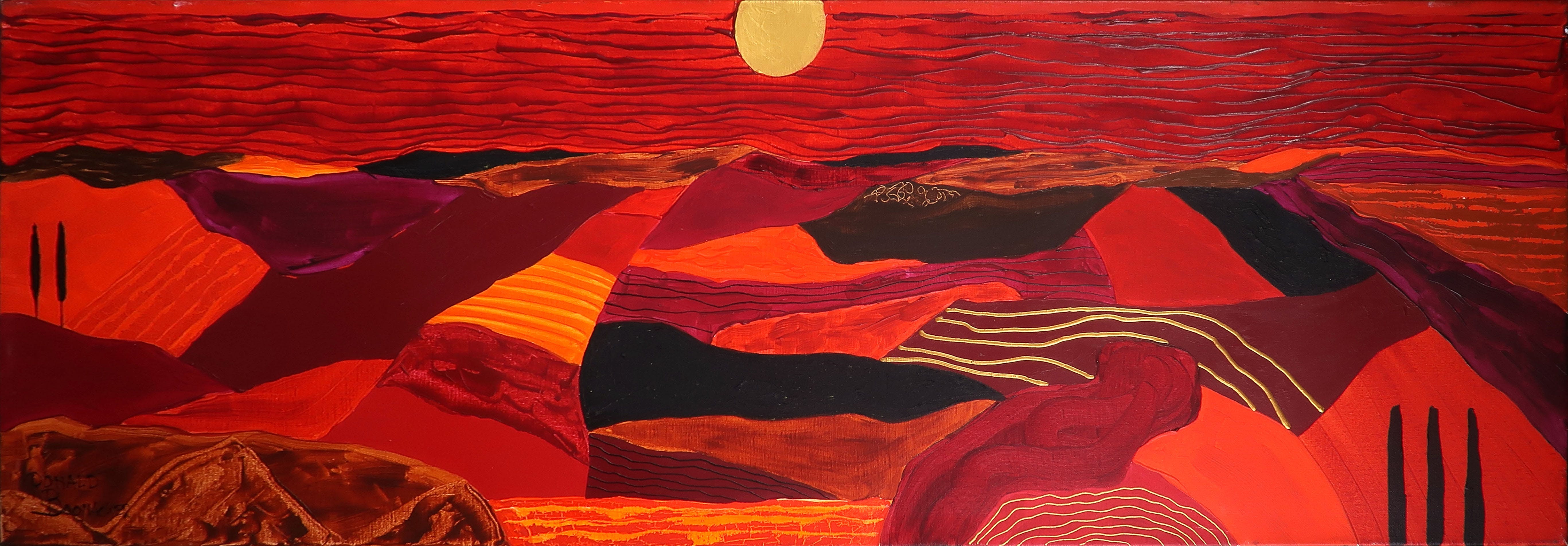 Ronald Boonacker - Acryl op doek, Italië V (Zeer groot) verkocht voor € 200!