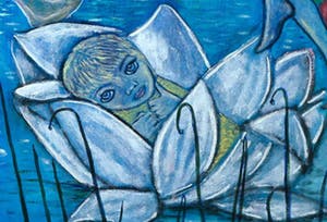 Kiss Riemvis - Olieverf op doek, z.t. Elfendans droomvlucht kopen? Bied vanaf 10!