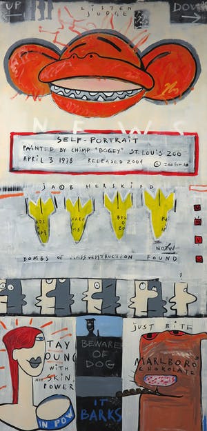 Jacob Herskind - Acryl op doek, News - Ingelijst (Zeer groot) kopen? Bied vanaf 150!