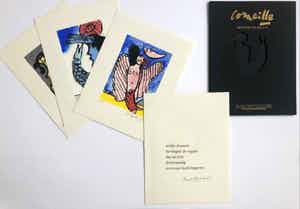 Corneille - 3 zeefdrukken in map mémoire de Bali II samen met poëzie van Bert Schierbeek verkocht voor € 310!