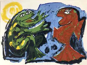 John Lie a Fo - De kikker en de vis verkocht voor € 45!