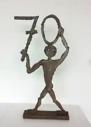 AcheterAlbrecht Genin - Metalen sculptuur, Figur 70? Enchérissez de 150!