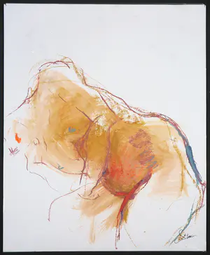 Franscz Witte - Krijttekening, Liggend vrouwelijk naakt kopen? Bied vanaf 1!