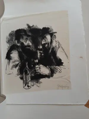 Jan Mensinga - Litho, scènes uit het caféleven kopen? Bied vanaf 35!
