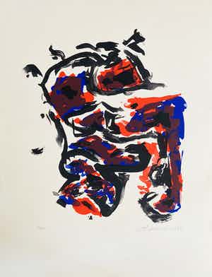 Theo Wolvecamp - Abstracte compositie verkocht voor € 100!